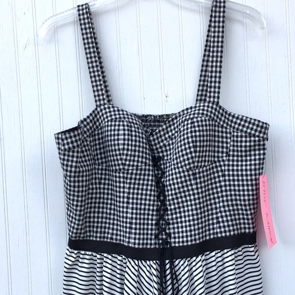 Corset Gingham Betsey Johnson dress New Sz 14 - Picture 2 of 11